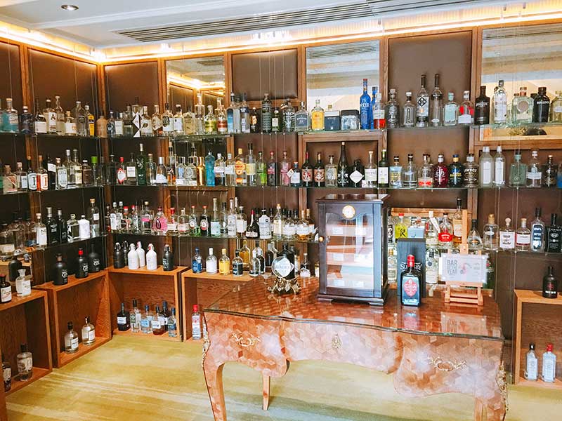 Galgorm Resort & Spa - gin bar selection