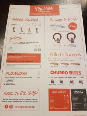 Loop and scoop ice cream churros Glasgow