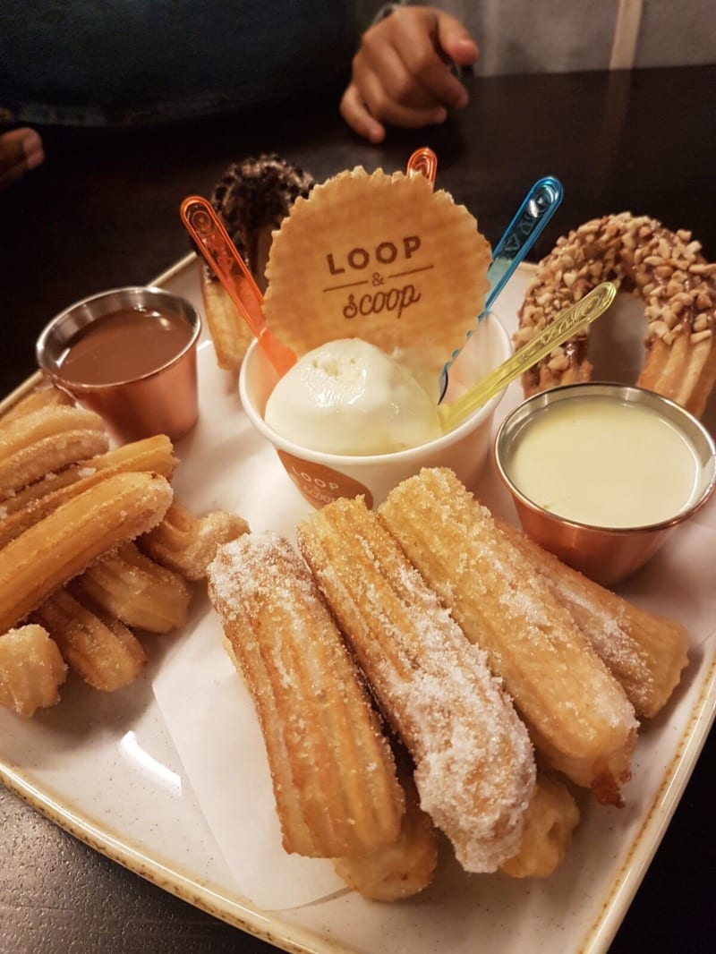 Loop and scoop ice cream churros Glasgow