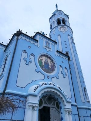 New Year Bratislava Blue Church