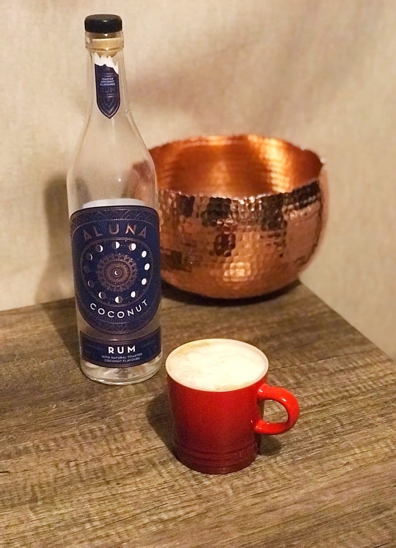 Aluna coconut macchiato rum winter warmer coffee recipe