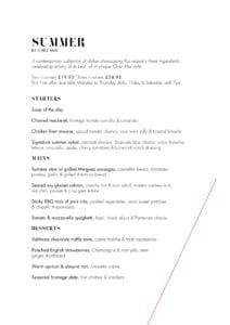 Malmaison Glasgow Summer Menu 