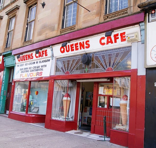 Queen’s cafe Glasgow foodie explorers best ice cream in Glasgow 