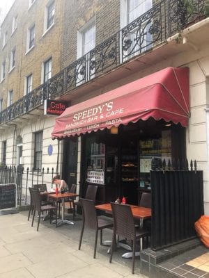 Sherlock Holmes speedys cafe London