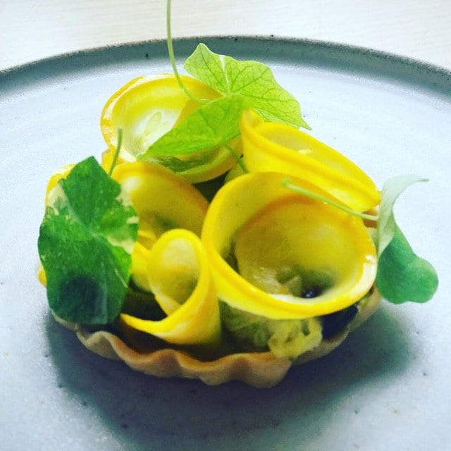 Borough Restaurant Leith - Courgette and olive tart