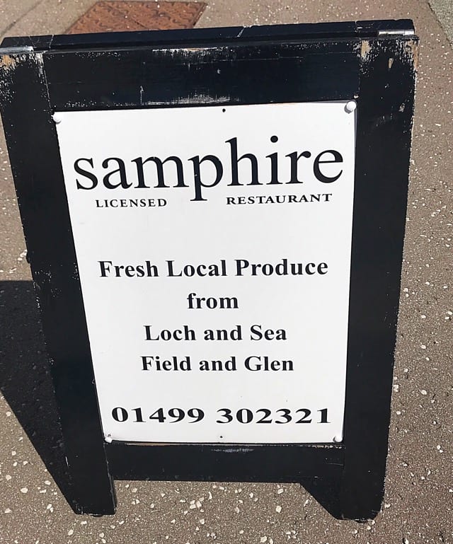 Samphire seafood restaurant Inveraray scotland 
