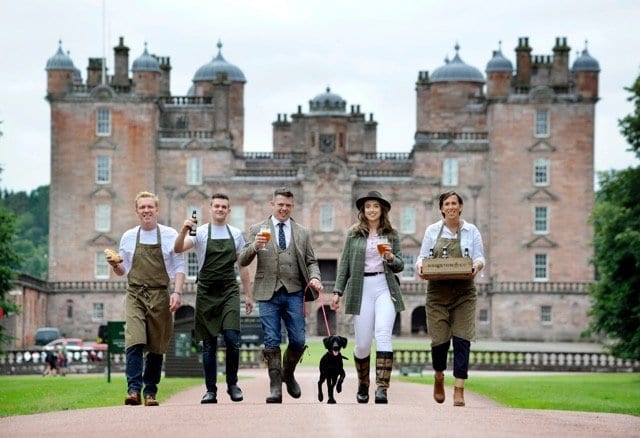 Galloway country fair Innis and gunn hot dog