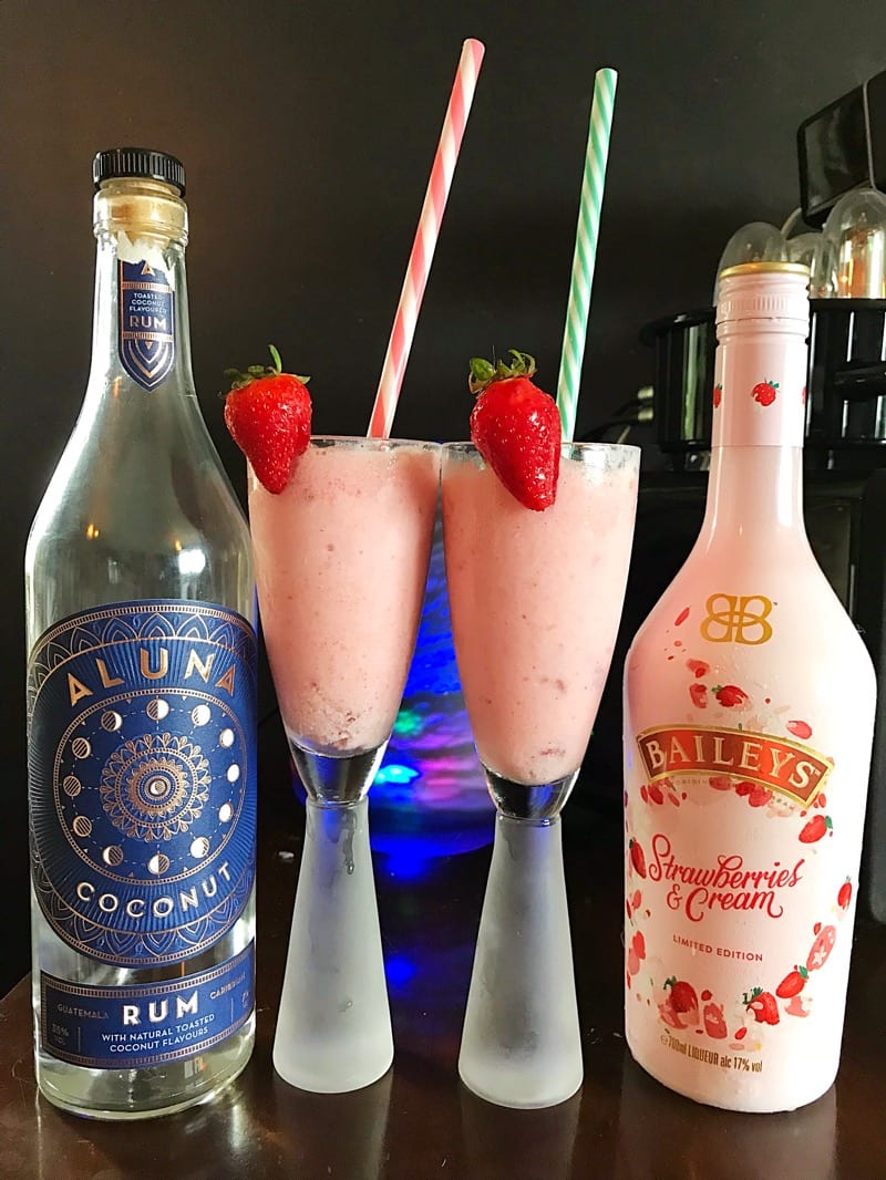 Baileys Strawberries and Cream Milkshake - Strawberry Vodka Milkshake 