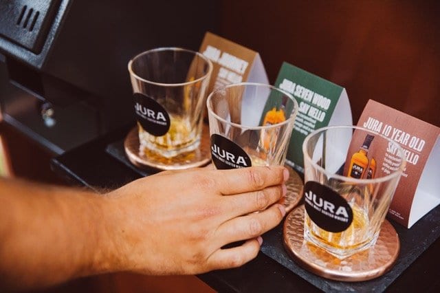 Jura whisky platform at the arches Glasgow 