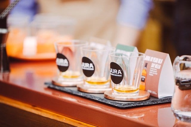 Jura whisky platform at the arches Glasgow 