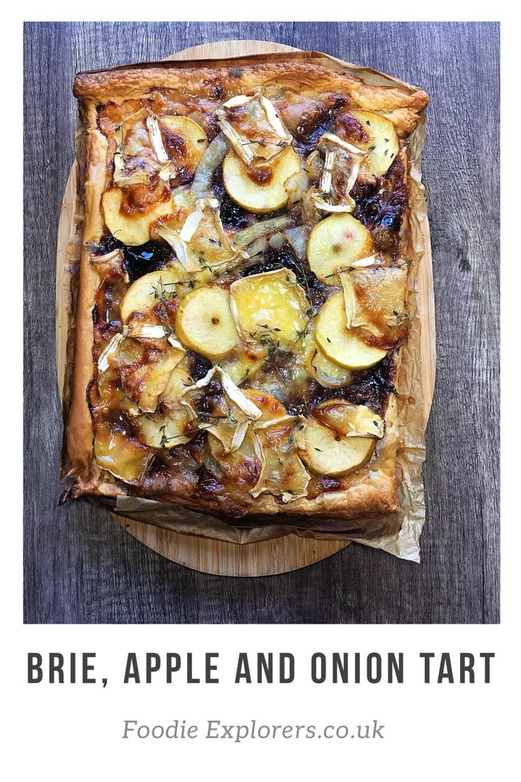 Brie Apple and onion tart recipe foodie explorers 