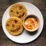Halloween baked brains and crumpets baked eggs recipe