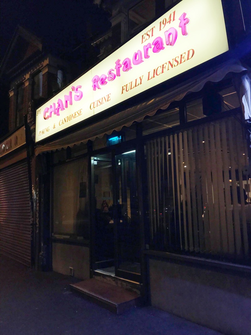 Chans restaurant East Ham London
