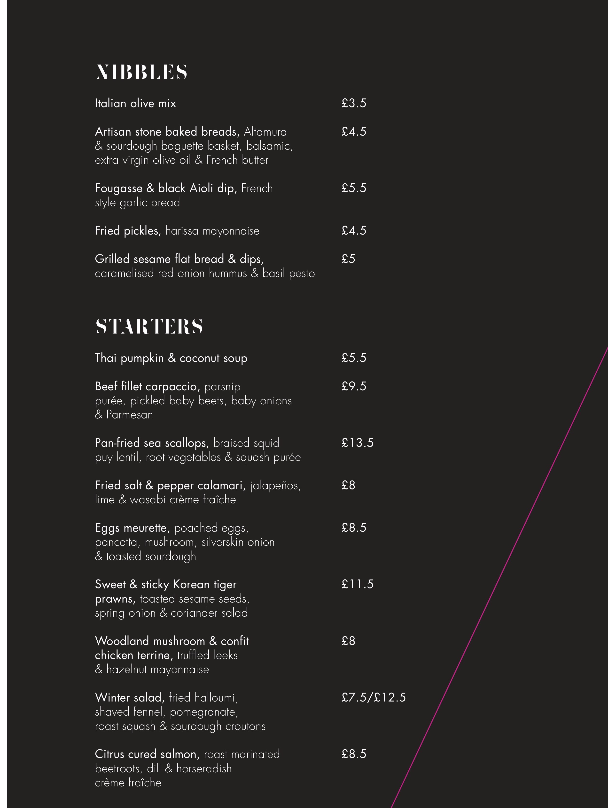 Malmaison Glasgow winter menu