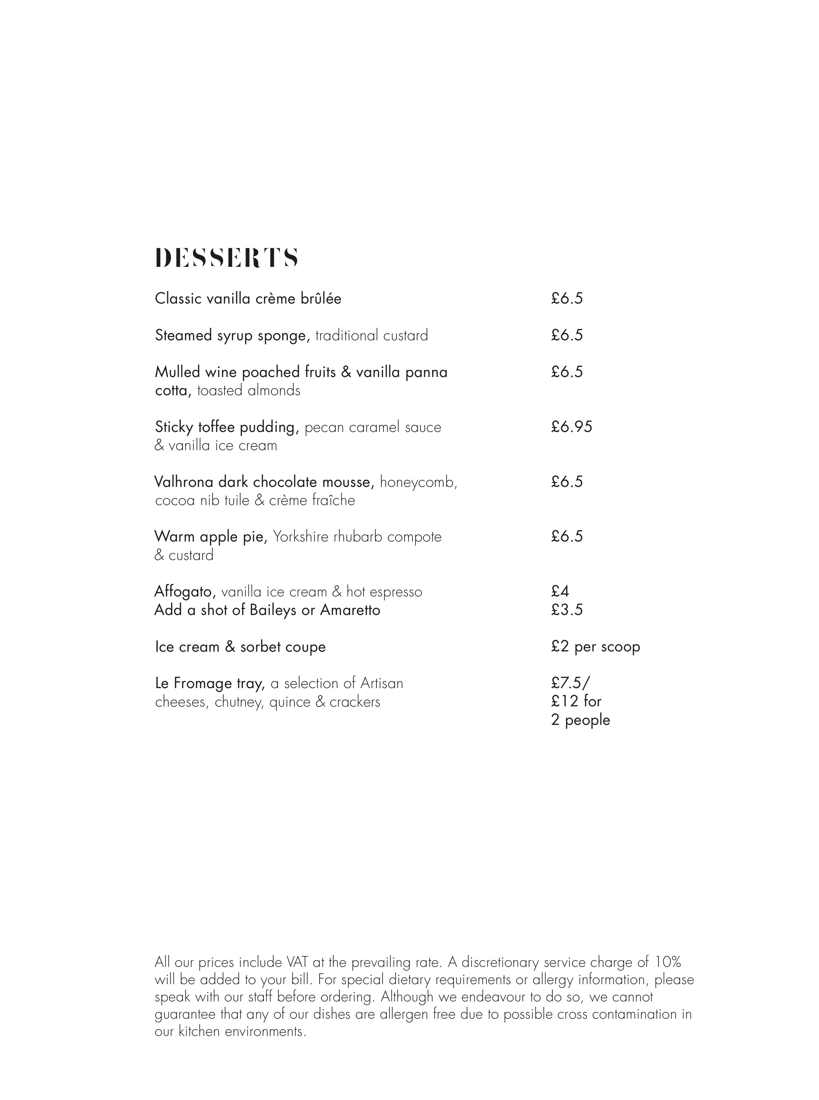 Malmaison Glasgow winter menu