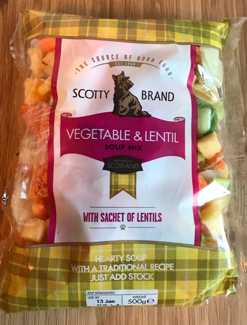 Scotty Brand lentil and vegetable soup recipe