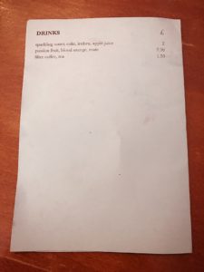 Errols pizza Glasgow menu 