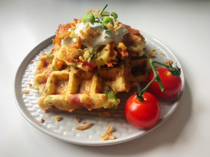 cheesy leftover mashed potato waffles recipe