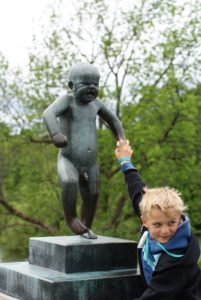 vigeland park oslo angry boy