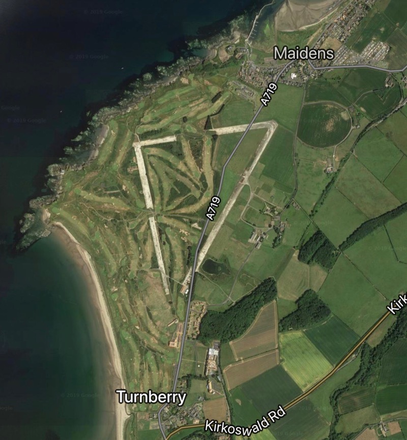 Trump Turnberry airfield from above 