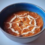 Spooky Halloween bean pumpkin soup