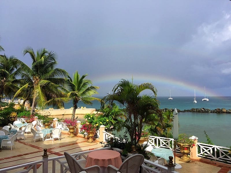 sea with rainbow view