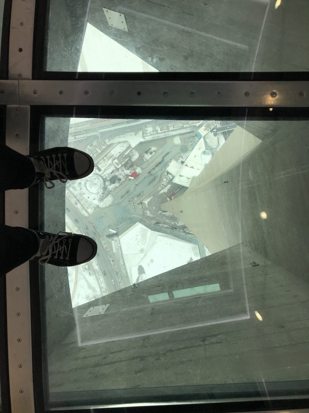 Glass floor CN Tower Toronto Canada
