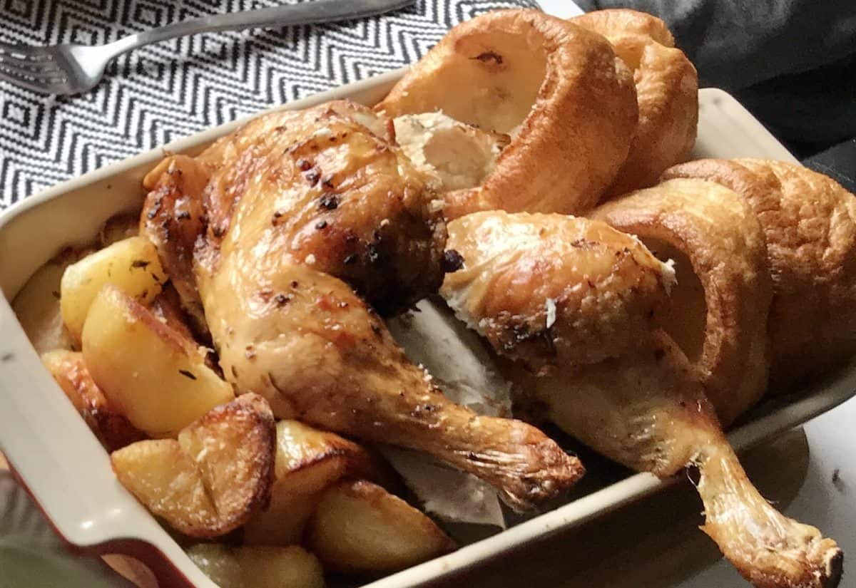 Lemon and thyme spatchcock chicken 