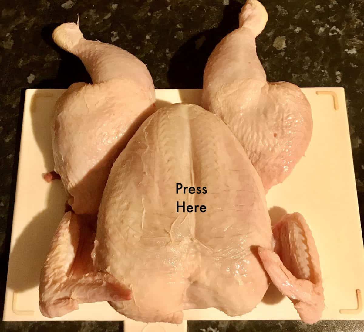 Spatchcock chicken Press here to break 