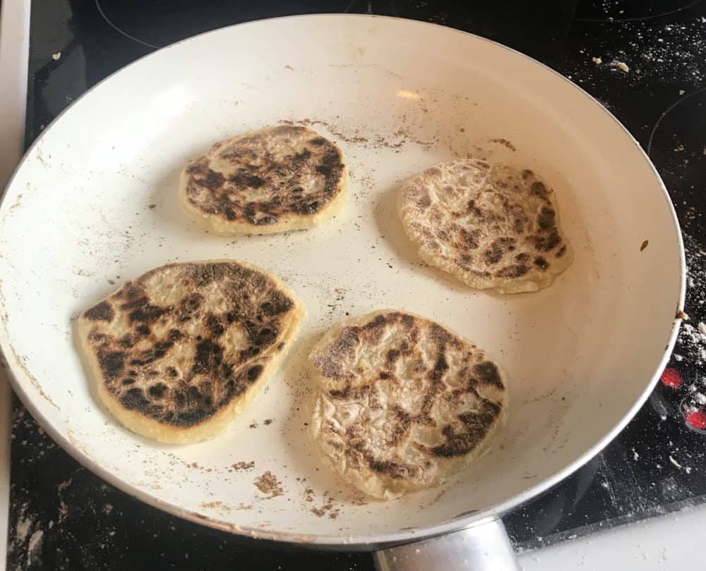 scottish potato scones in a pan