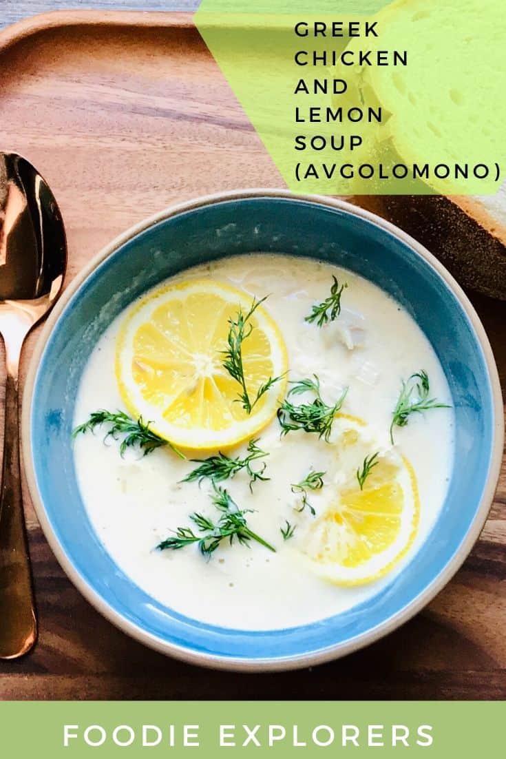 Greek chicken and lemon soup 