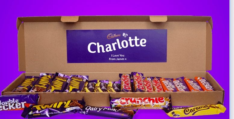 Personalised letterbox chocolate hamper prezzybox