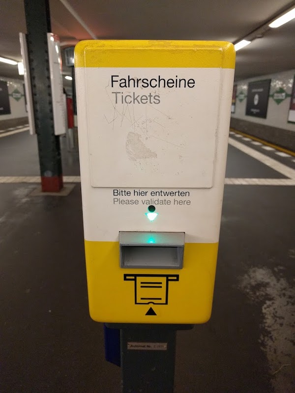 BVG Validation Stamp Berlin