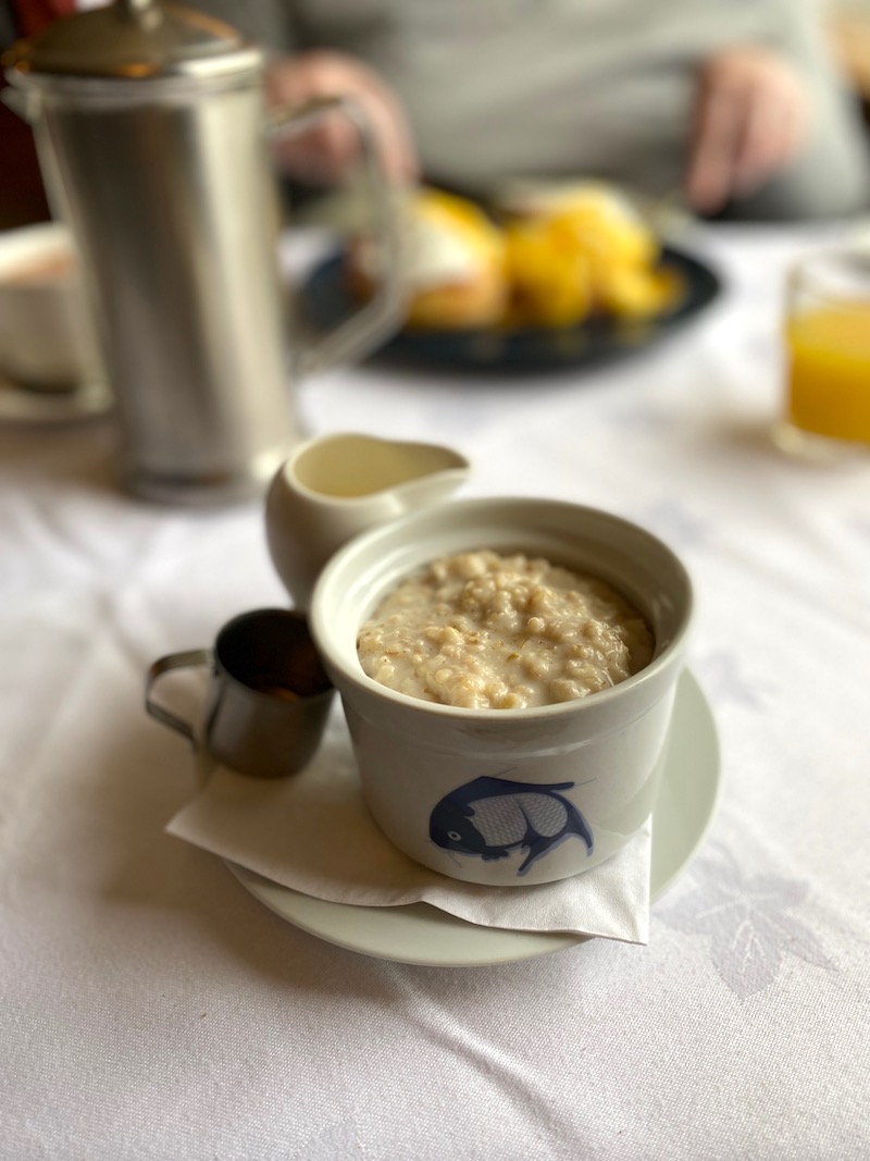 porridge with cream and Drambuie