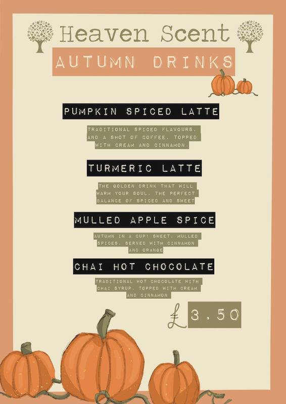 heaven scent milnathort autumn special drinks