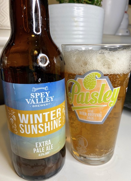 spey valley winter sunshine extra pale ale