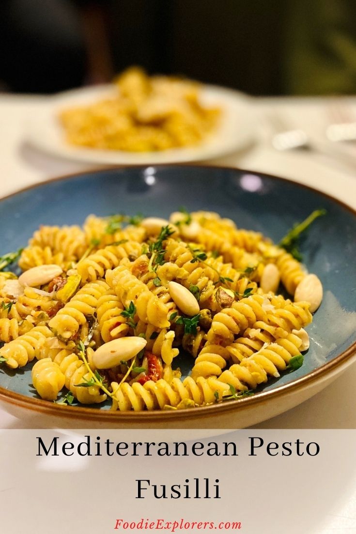 Mediterranean Pesto Fusilli close up