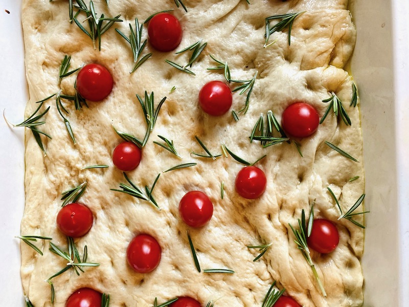 rosemary and tomato focaccia baked 2