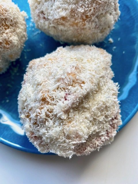 coconut snowballs close up