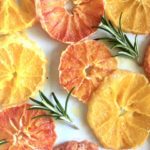 Maple syrup and rosemary caramelised oranges pin