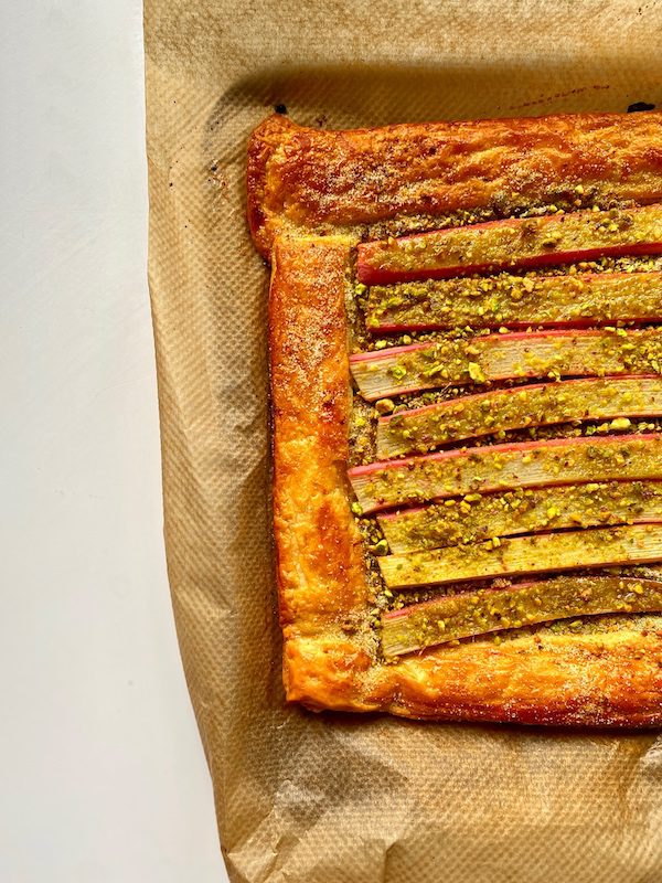 easy rhubarb tart recipe above