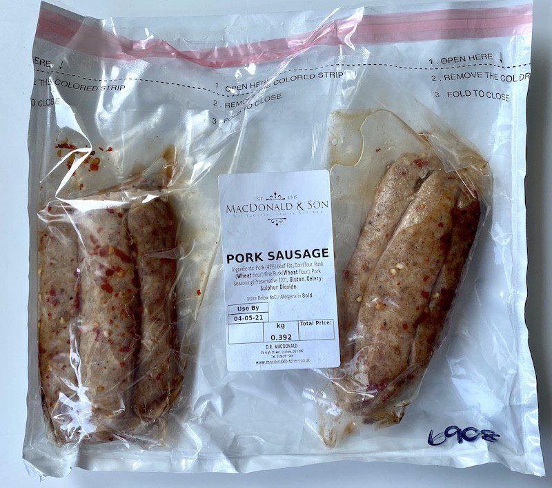 salt and chill pepper sausages macdonald butchers