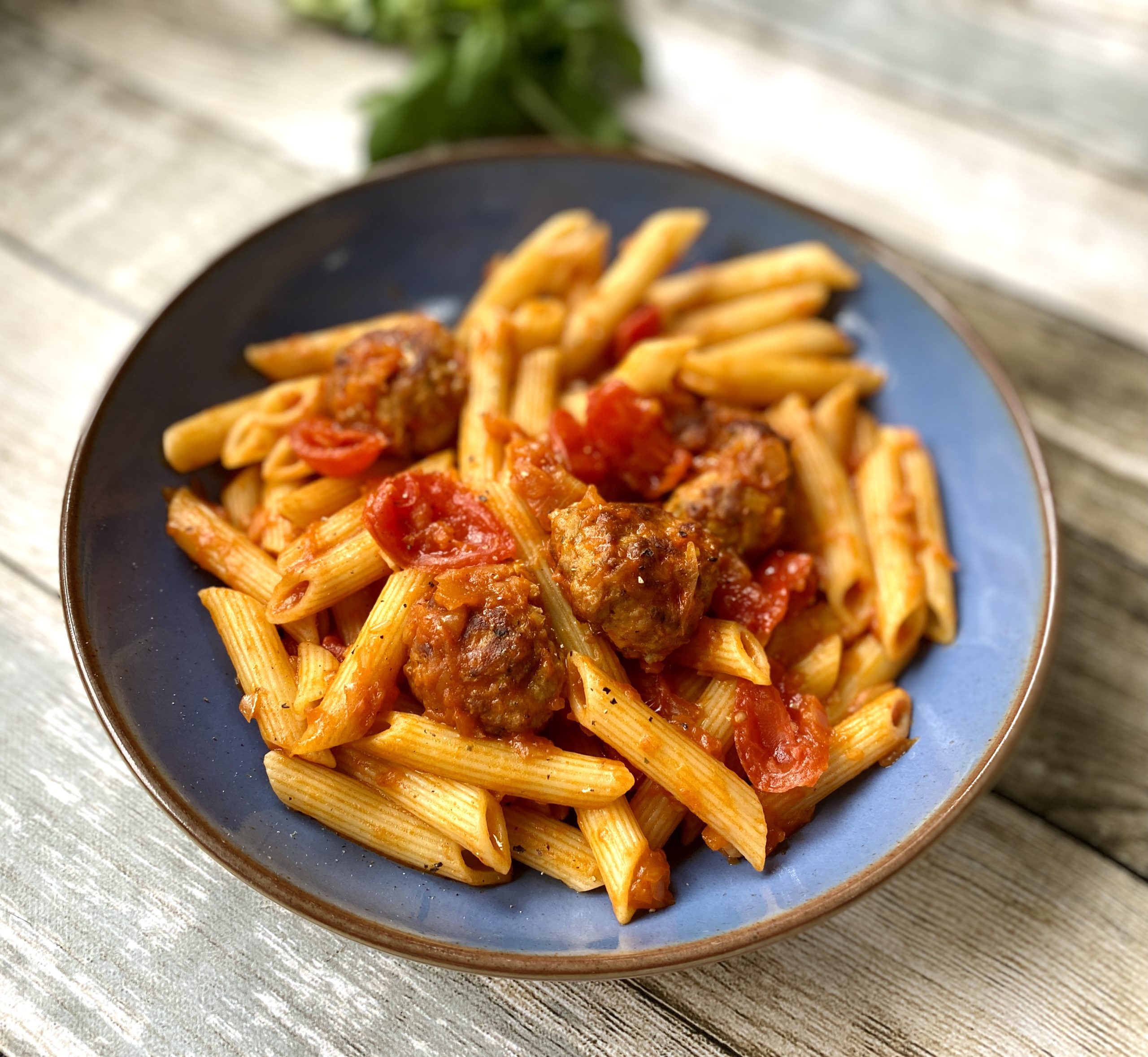 Easy meatball pasta