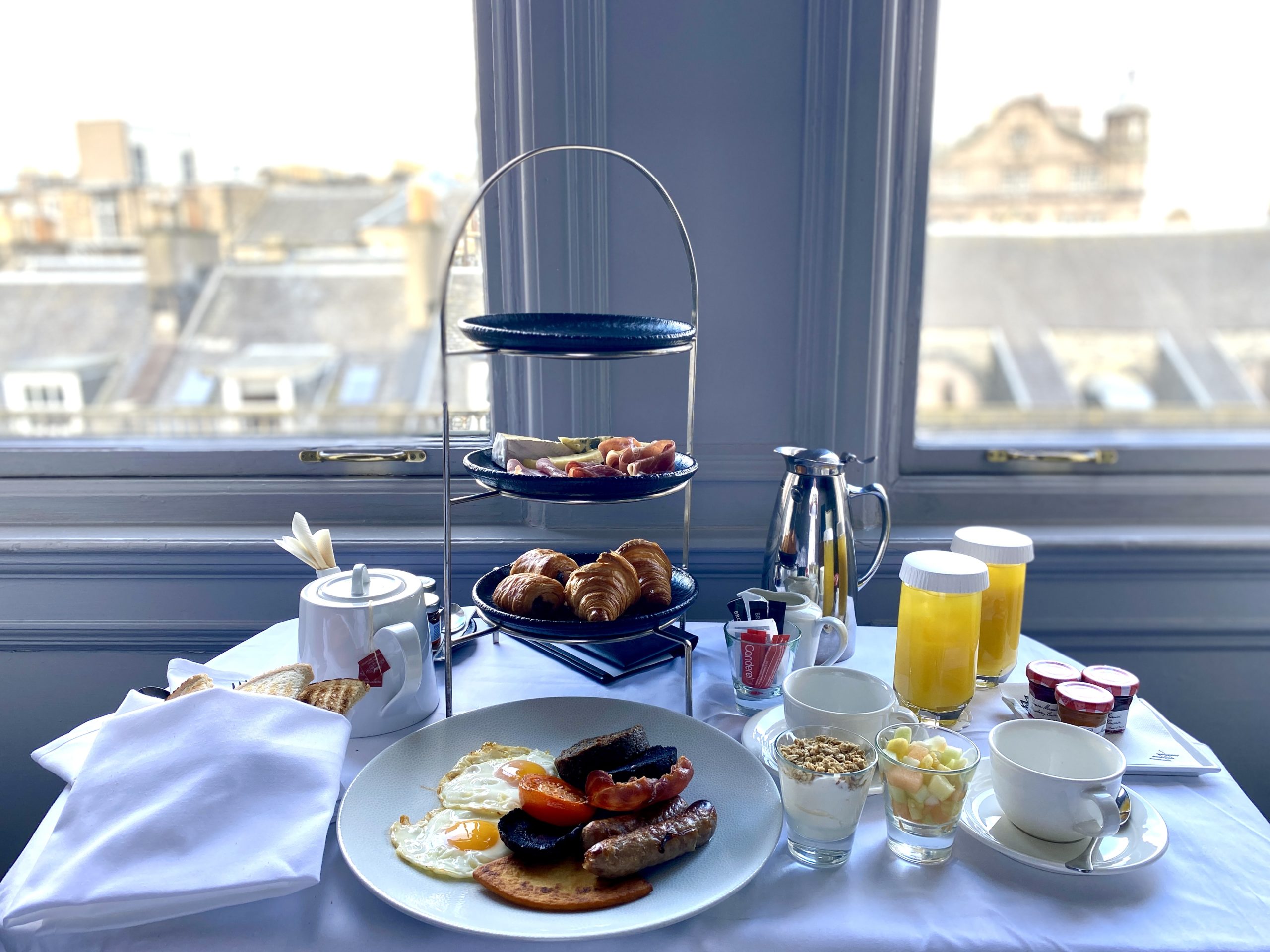 the caledonian Waldorf Astoria Edinburgh breakfast