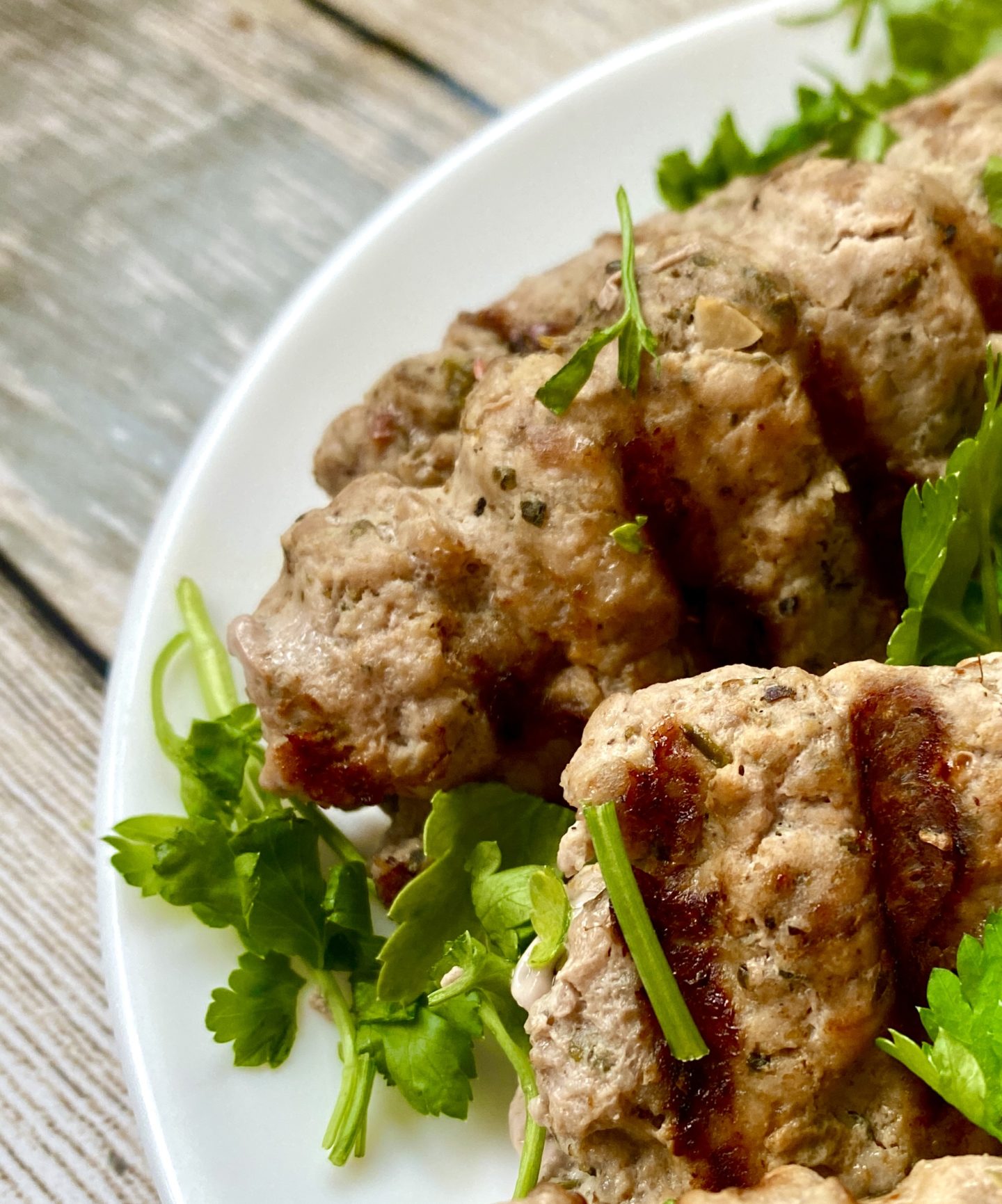 Pork kofta close up 