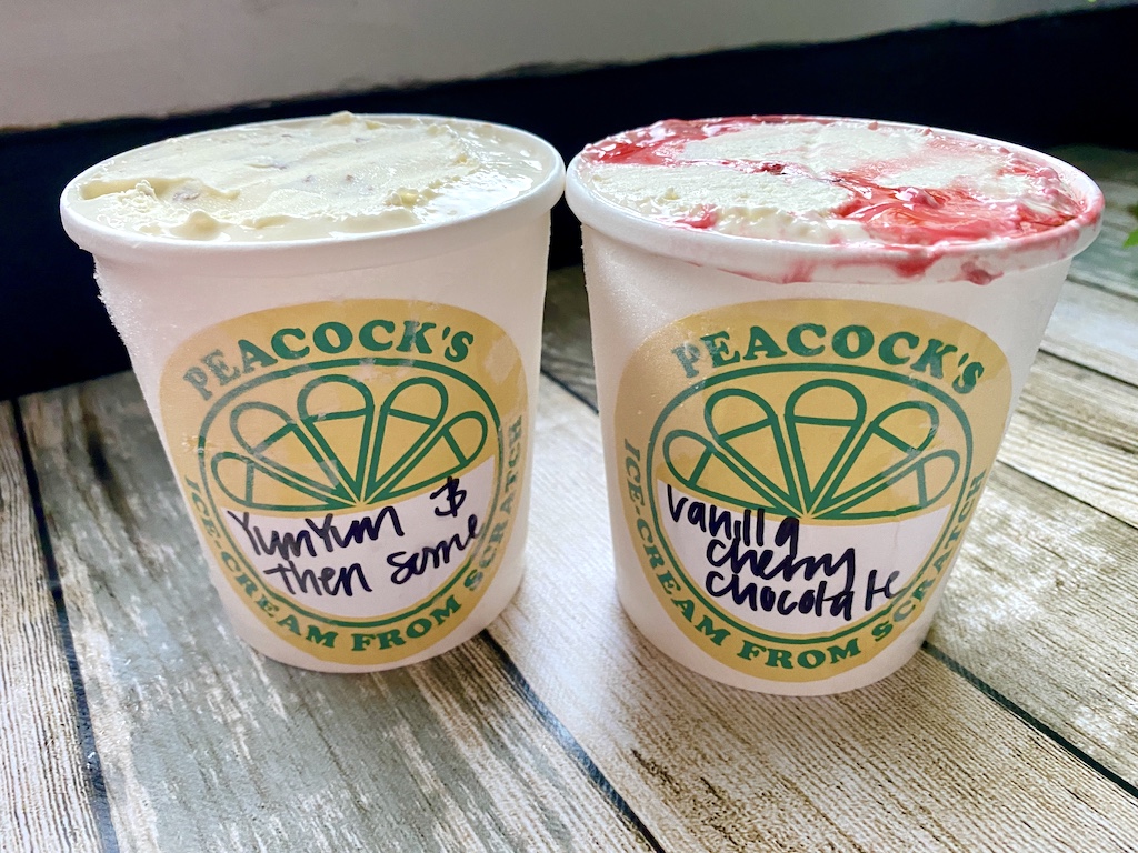 peacocks ice cream pint tubs