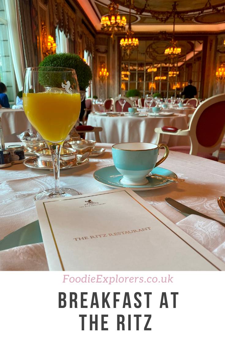 Breakfast at the ritz hotel Piccadilly London 