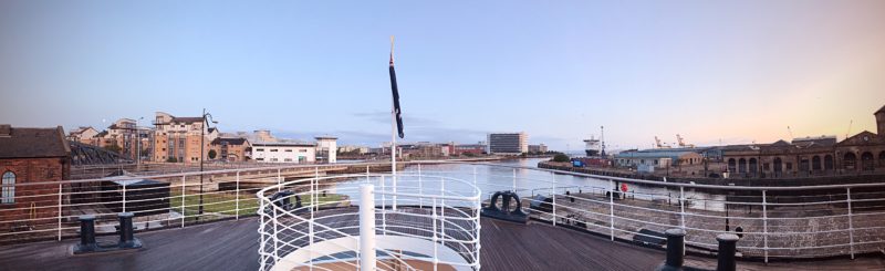 fingal leith luxury floating hotel view from deck
