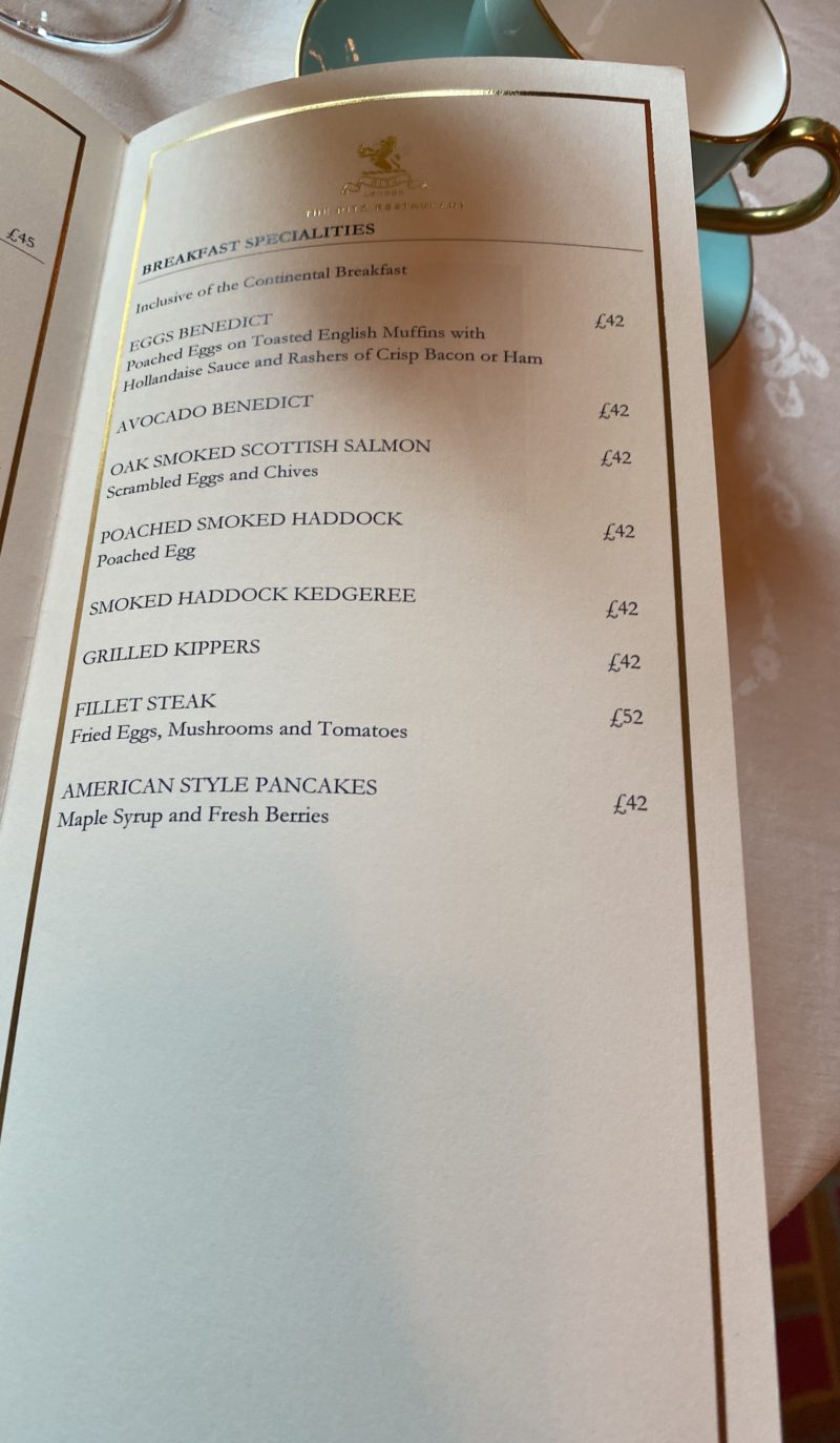 Breakfast at The Ritz Hotel, London • Foodie Explorers