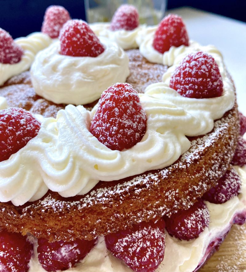 Raspberry Victoria Sponge Recipe • Foodie Explorers